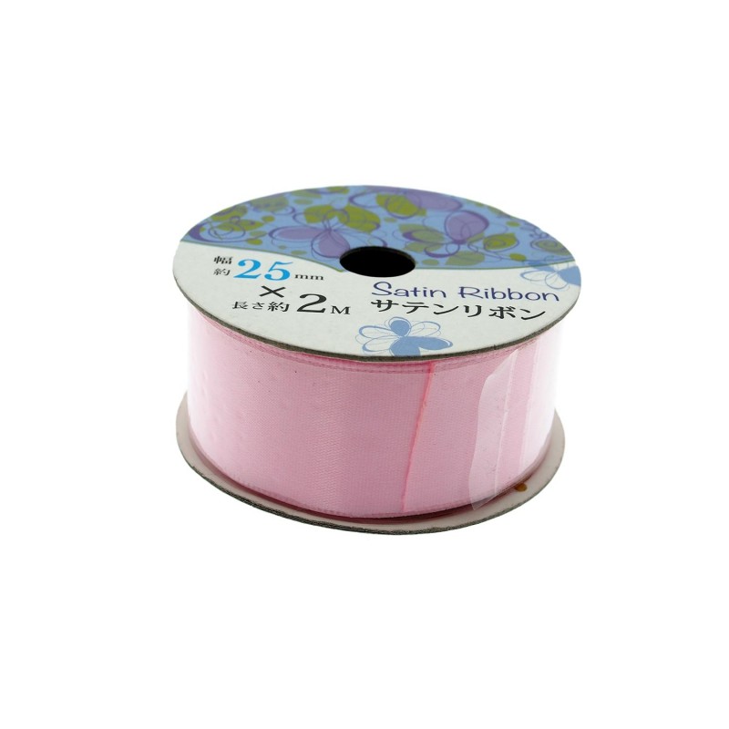 Satin Ribbon Pink 25mm x 2m